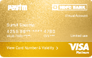 Paytm HDFC Bank Mobile Credit Card