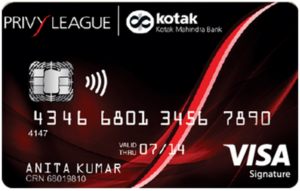 Kotak Bank Privy League Signature Credit Card